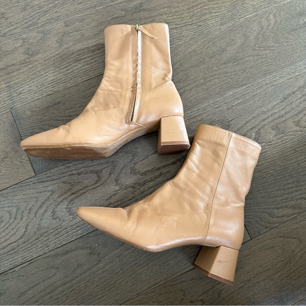 Zara Tan Booties Size 8